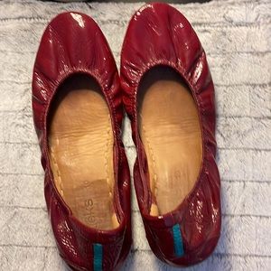 Tieks red patent size 10